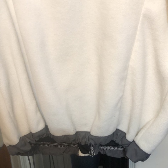 The North Face size small white & grey fleece zip jacket three pockets - Picture 8 of 11